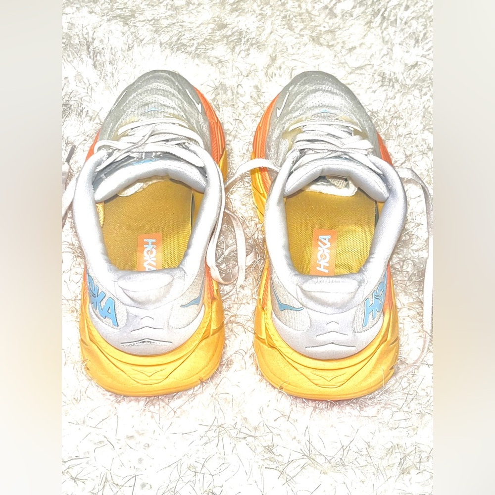 Hoka White and Yellow Athletic Shoes - Picture 4 of 17